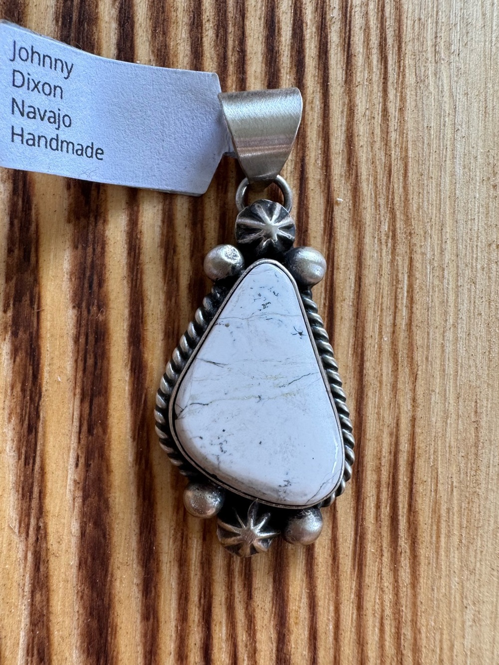 Native American White Buffalo Navajo Sterling Silver Pendant